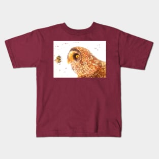 Owl and a Bumblebee Kids T-Shirt